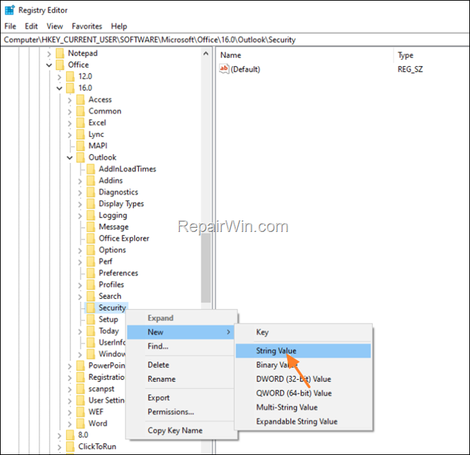 Unblock Outlook blocked attachment