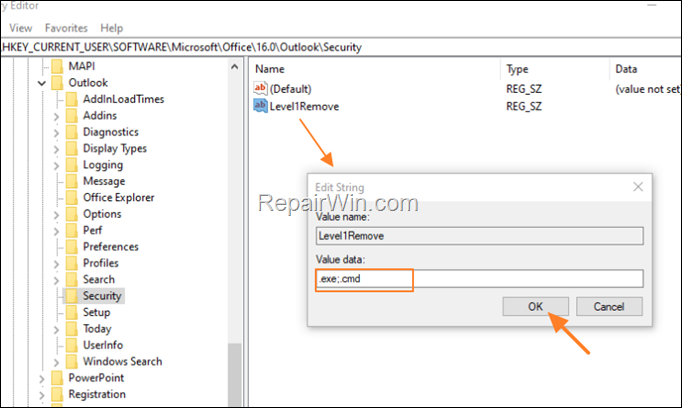 Unblock attachment Outlook