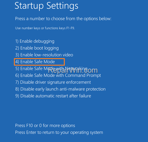 FIX black screen with cursor in Safe Mode