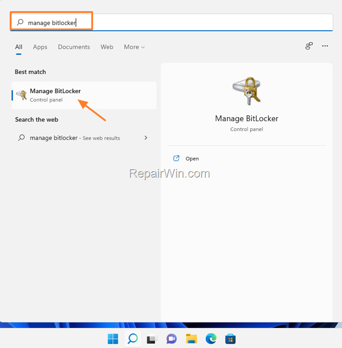 disable bitlocker