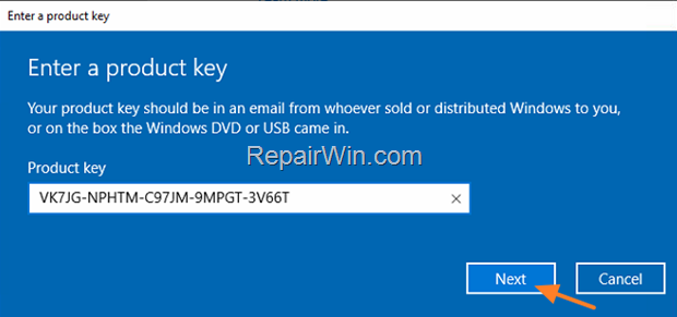 Upgrade Windows 10 Home to Windows 10 Pro
