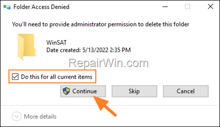 delete temp files windows