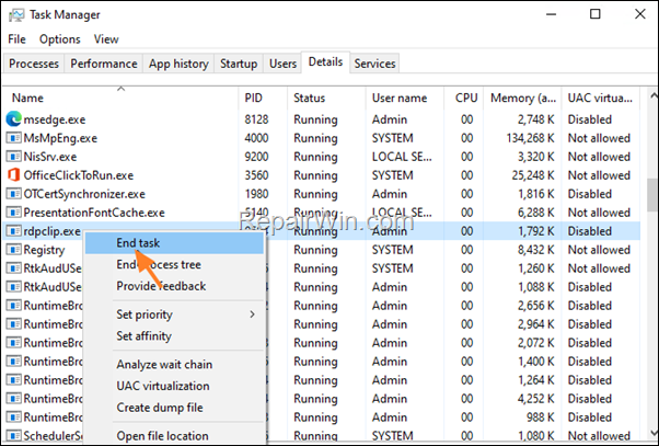 FIX Unable to Copy Paste in Remote Desktop