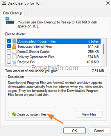 disk cleanup