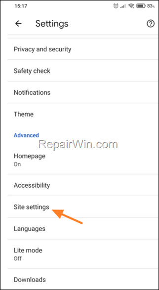Remove Chrome Notifications Android