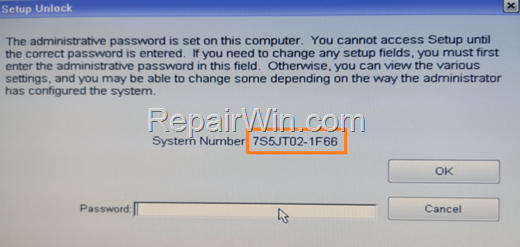 reset dell admin password