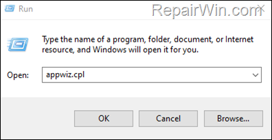programs and features