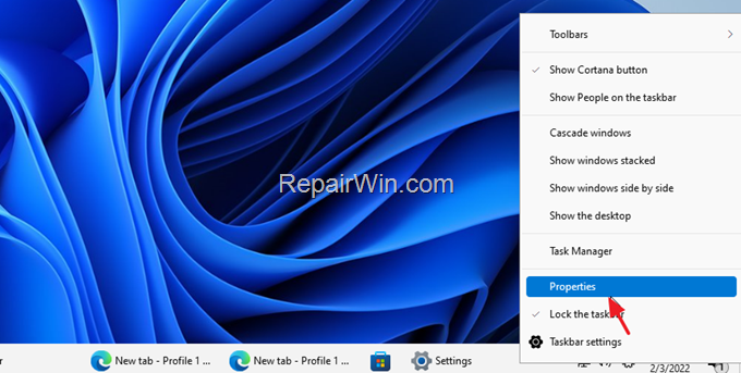 Ungroup taskbar items Windows 11