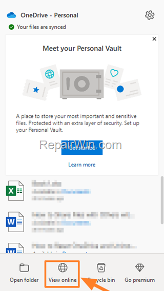 view onedrive online