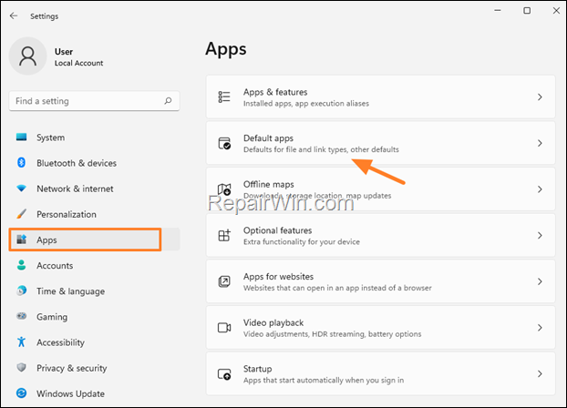 change default browser windows 11