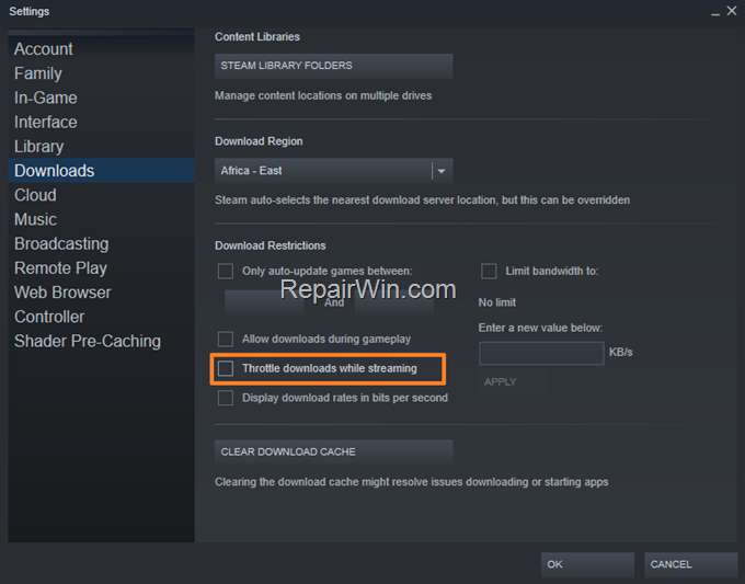 Fix Steam Slow Download