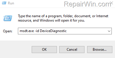 msdt.exe -id DeviceDiagnostic