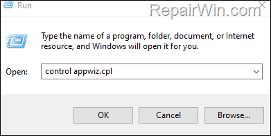 control appwiz.cpl