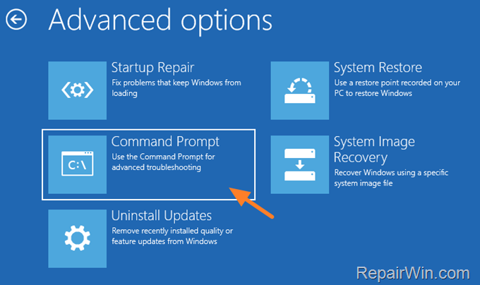 winre-command prompt