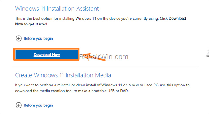 How to Upgrade to Windows 11 using Installation Assistant.