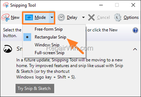 Take Screenshots with the Snipping Tool.