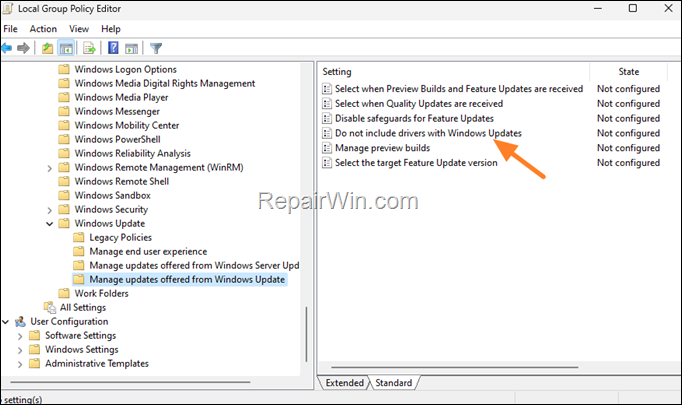 Stop Windows to Download Driver Updates