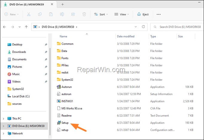 how to install microsoft works 9 on windows 10