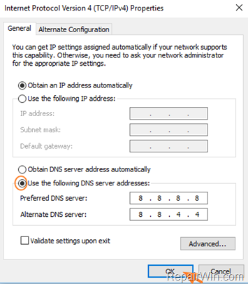 dns settings