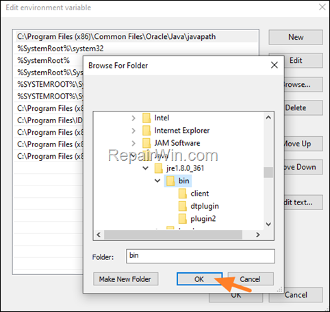 Add JAVA Path