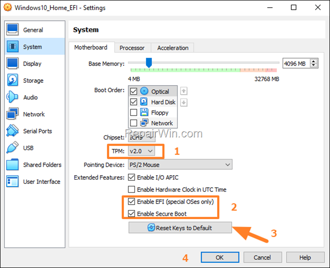 How to Enable TPM and Secure Boot in VirtualBox.