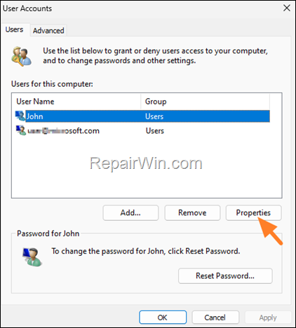Account Properties