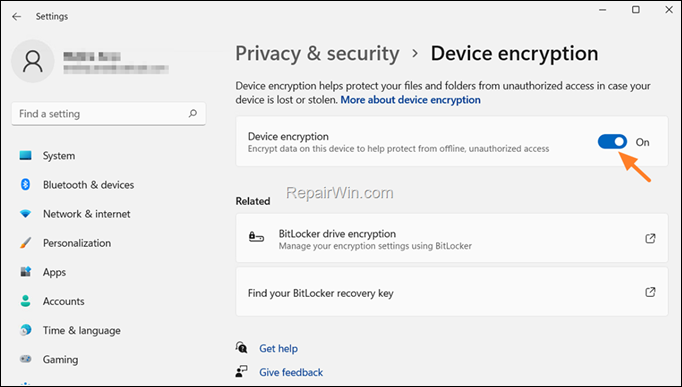 Turn Off Device Encryption