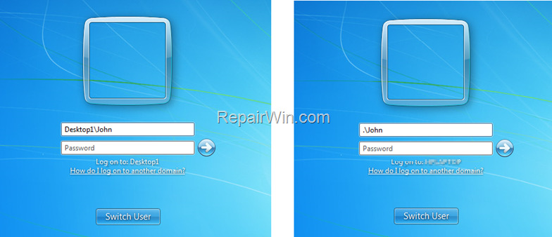 How to Login to a Local User Account on a Active Directory Joined PC.