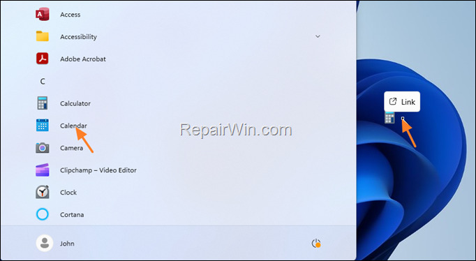 How to Place an App shortcut in Desktop on Windows 10/11