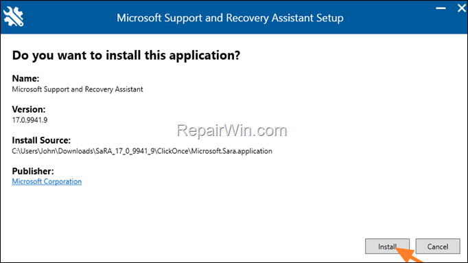 Microsoft Support and Recovery Assistant (SaRA