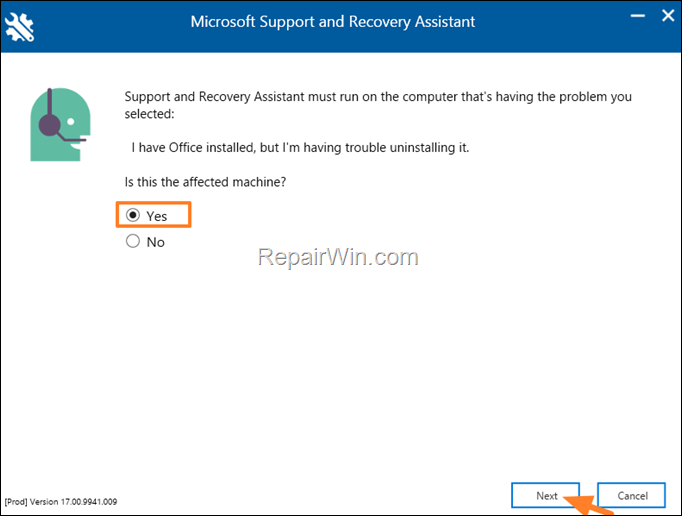 Unisntall Office 365, Office 2019, Office 2016 etc.
