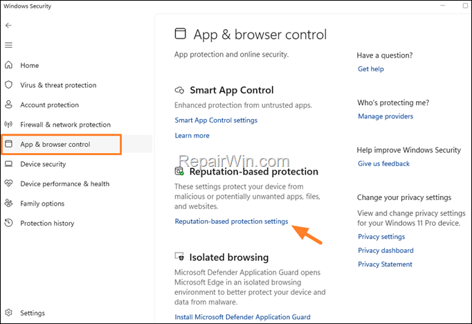 Disable Windows Defender SmartScreen for apps