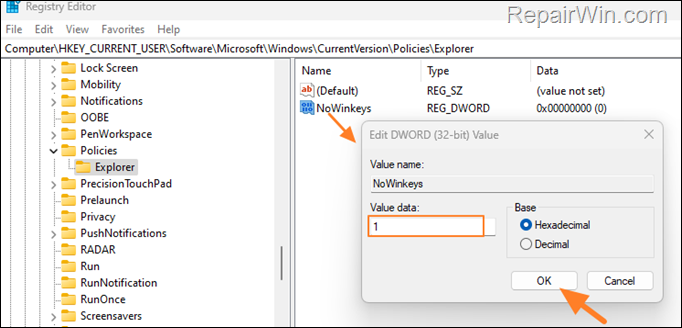 disable windows hotkeys
