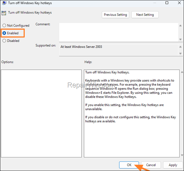 disable windows key hotkeys