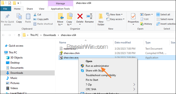 Disable Third-party Shell extensions