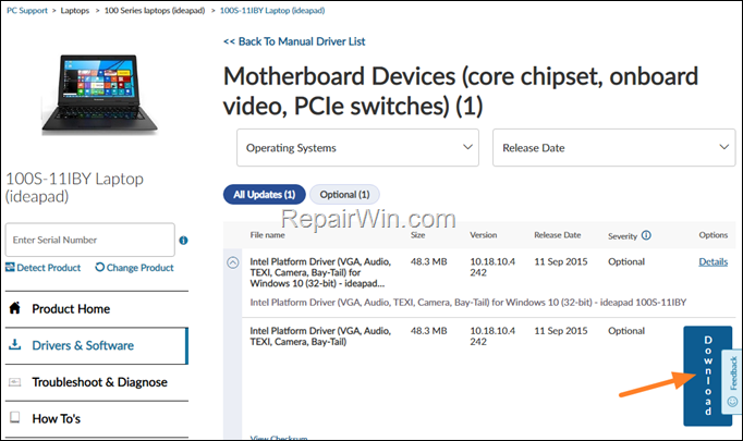 FIX: Lenovo Ideapad 100S Keyboard, Touchpad & Audio Stopped Working.