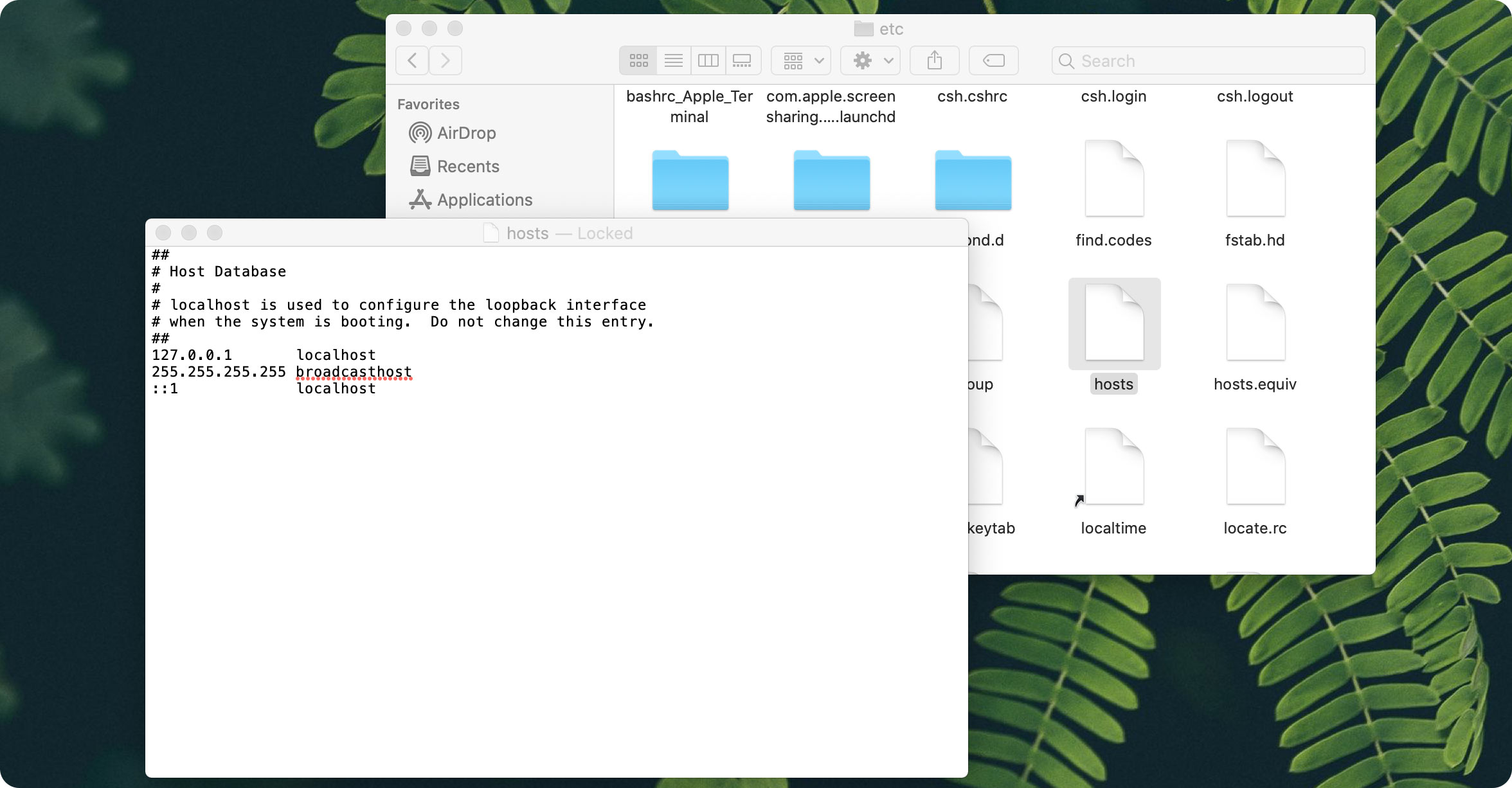 Sửa file Hosts trong hệ điều hành MacOS