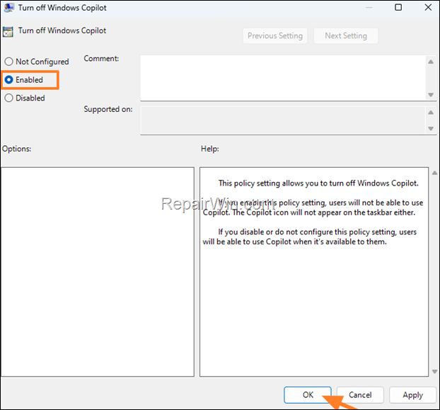 turn off windows copilot