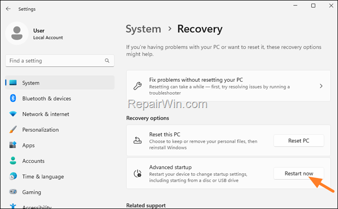 witch Out from Windows 11 S without a Microsoft Account