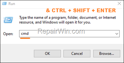 Open Command Prompt as Administrator