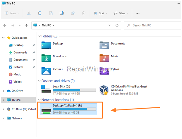 share folders in virtual machine - virtualbox