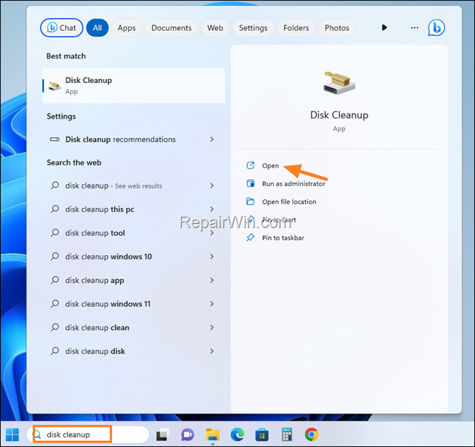 disk cleanup