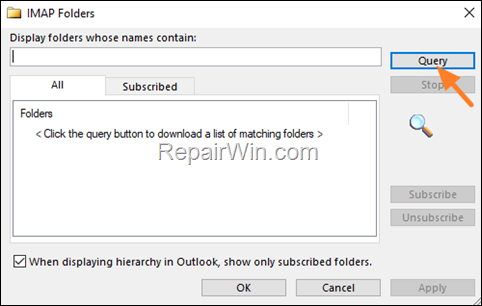 Query IMAP Folders