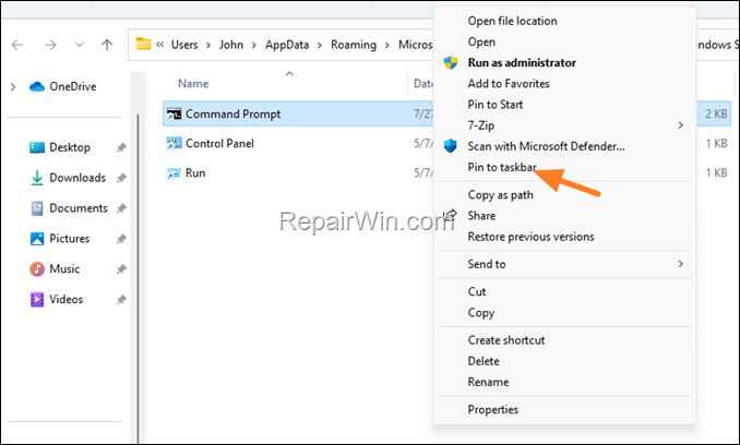 Run Command Pompt as Administrator