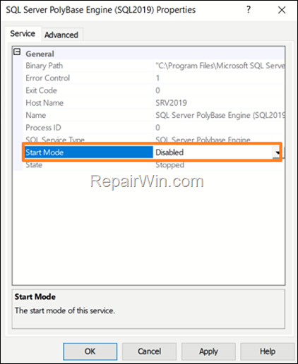 Disable SQL Server Polybase Engine