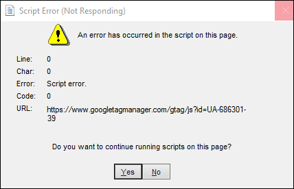 FIX: Google Tag Manager Script Error on startup