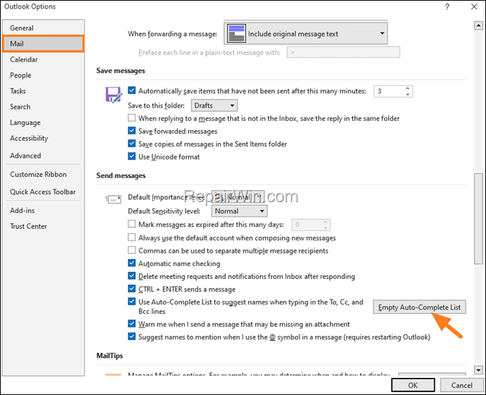 fix Outlook sending 0x80040201