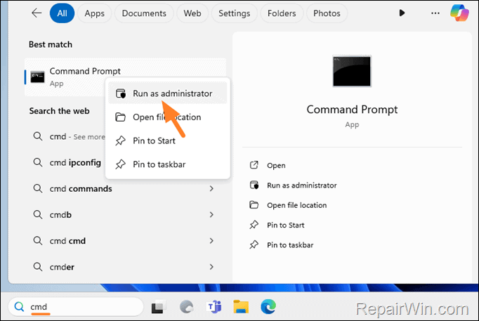 Command Prompt as Administrator